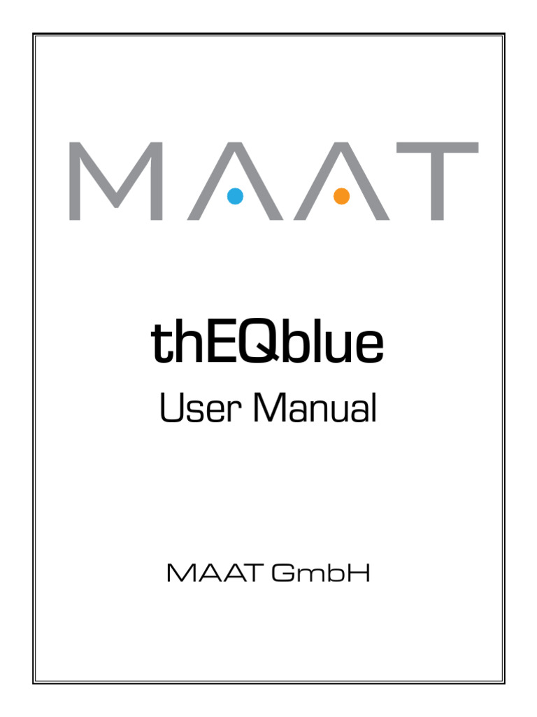 thEQblue User Manual Guide | PDF | Equalization (Audio) | Electronic Filter