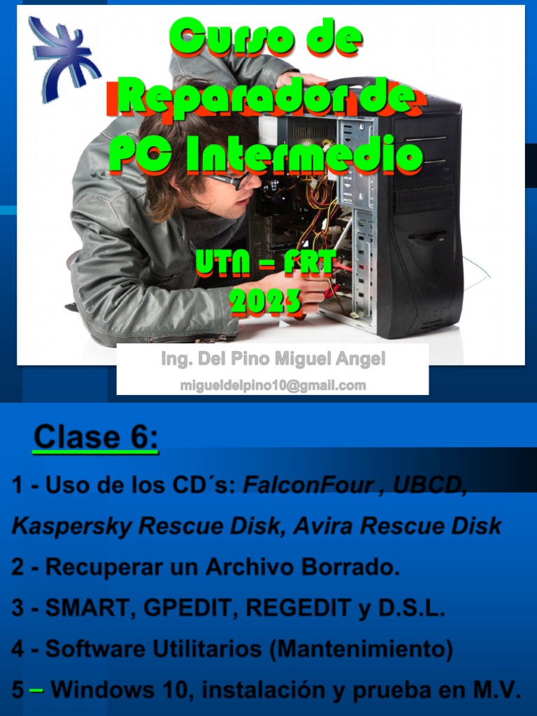 Curso Intermedio de Reparación de PC | PDF | Windows 10 | Registro de ...