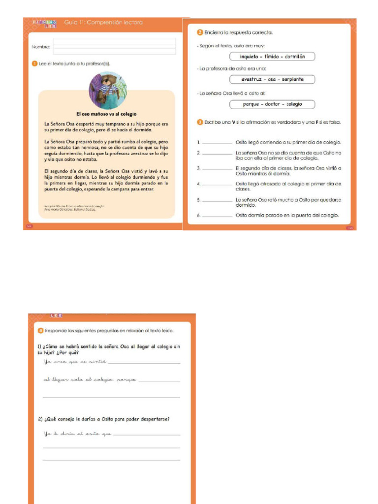 Evaluacion Unidad 3 Comprensioon Lectora | PDF