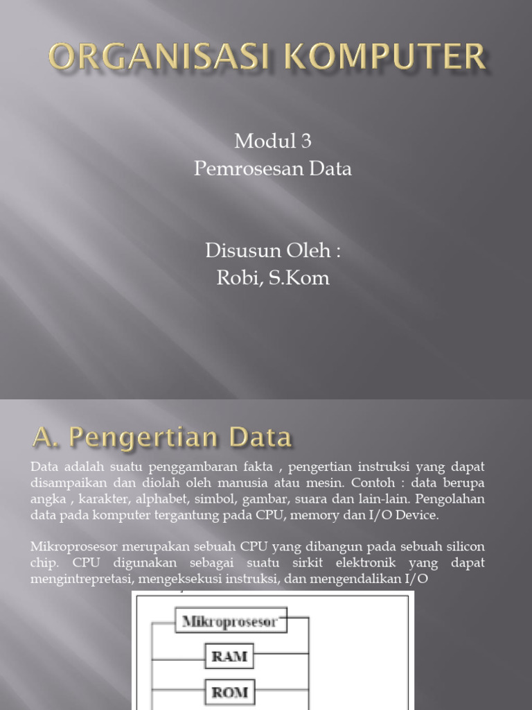 Mikroprosesor dan Pemrosesan Data | PDF