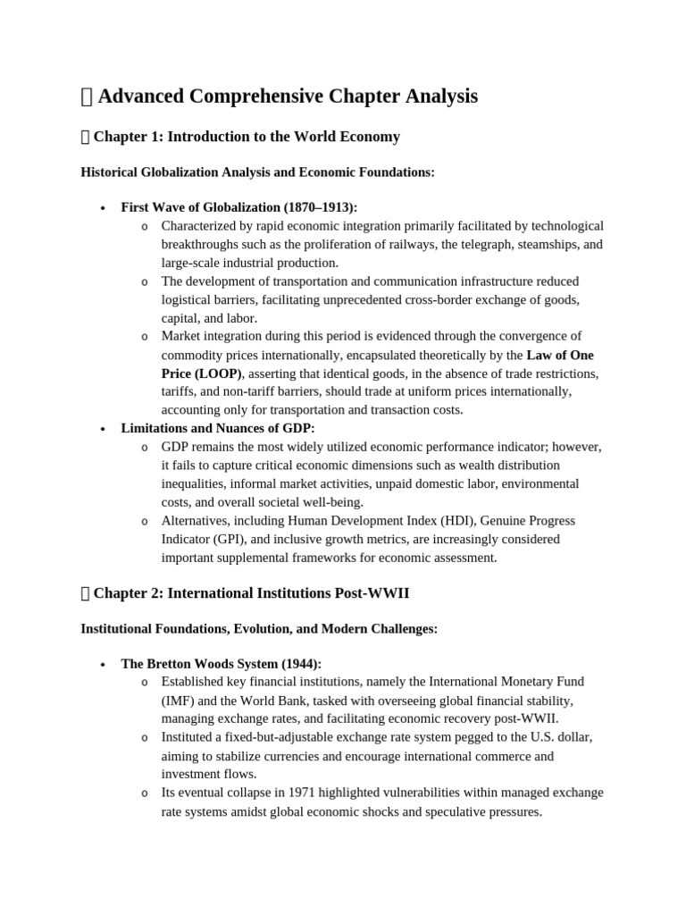 ? Advanced Comprehensive Chapter Analysis | PDF | Comparative Advantage ...