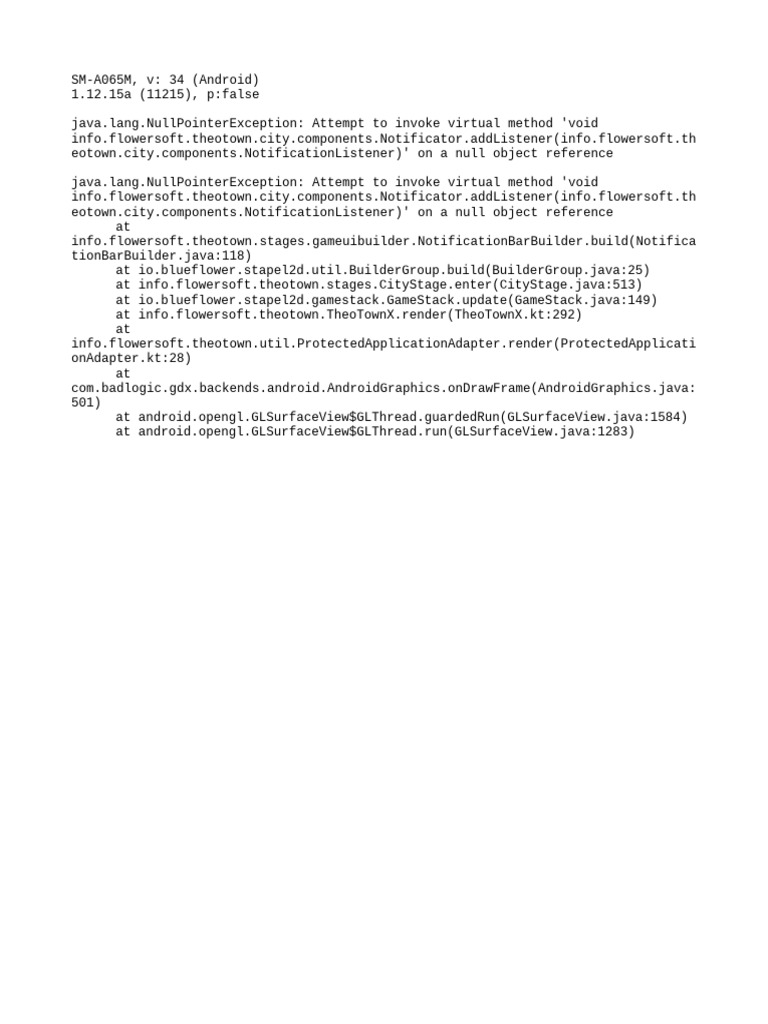 Android NullPointerException Debugging | PDF
