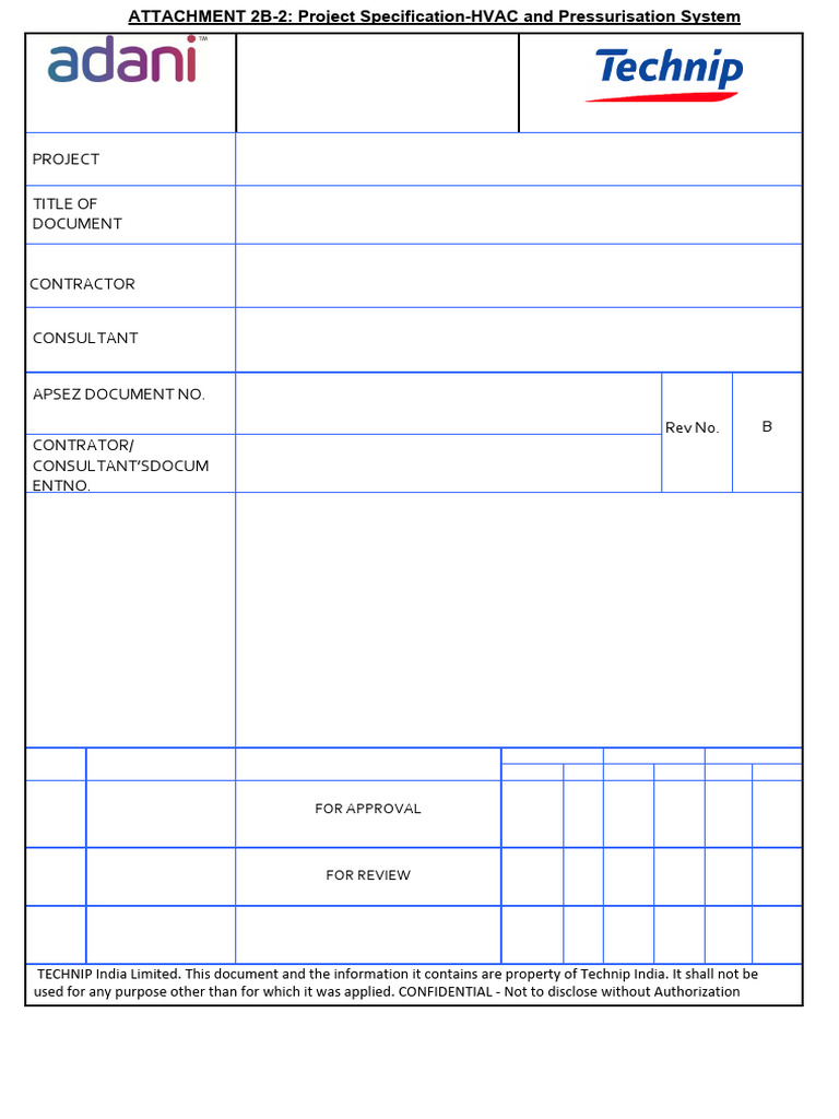 Att 2B-2 - Project Specification-Hvac and Pressurisation System | PDF ...