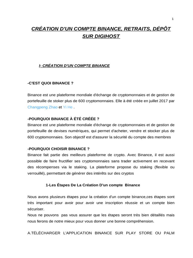 Fichier Binance, Processus de Téléchargement, Retrait, Dépôt Sur PDF | PDF  | Crytomonnaies | jeu de Google