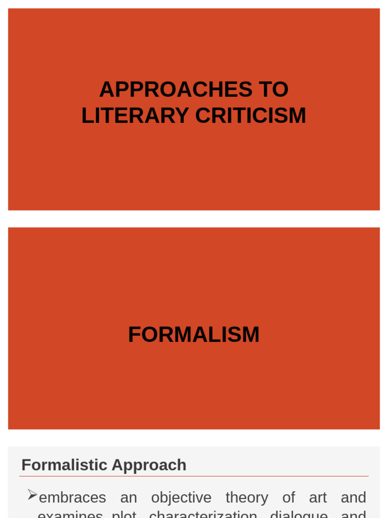 Formalism and Feminism in Literary Criticism | PDF