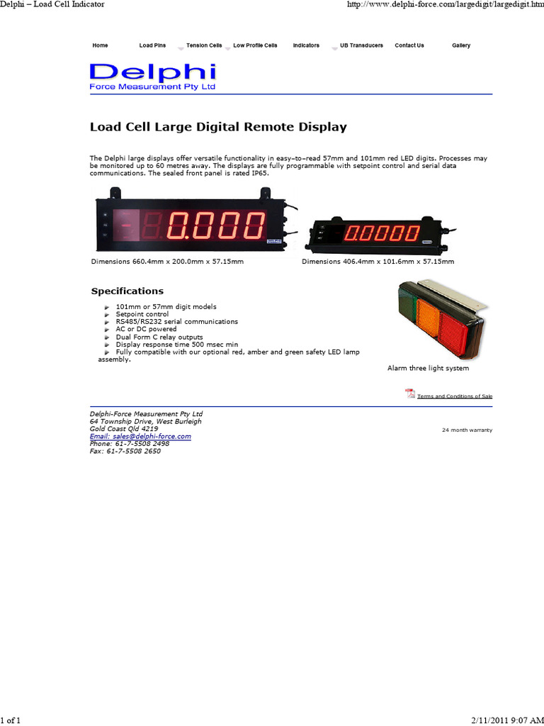 Load Cell Display | PDF