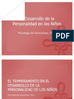 El Temperamento en El Desarrollo de La Personalidad de Los Niños