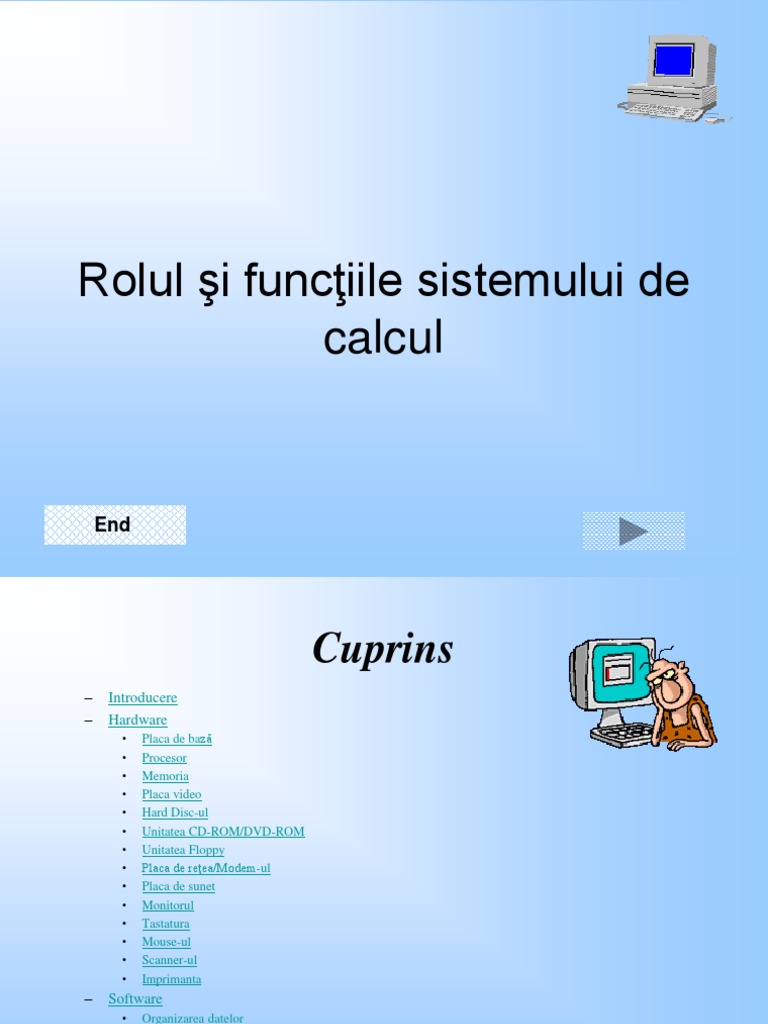 Rolul Si Functiile Sistemului de Calcul | PDF