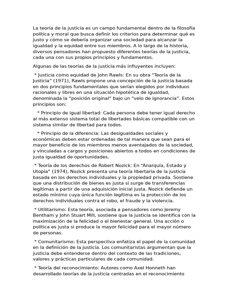teoria de la justicia | PDF | John Rawls | Justicia