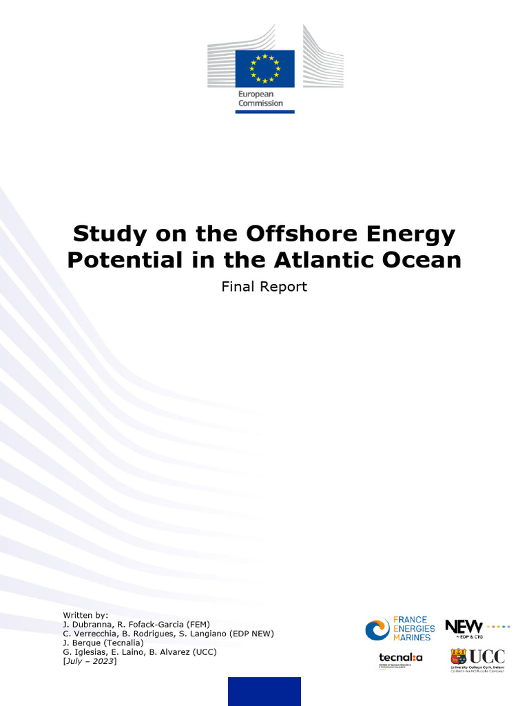 Offshore Energy Potential in Atlantic Ocean | PDF | Offshore Wind Power ...