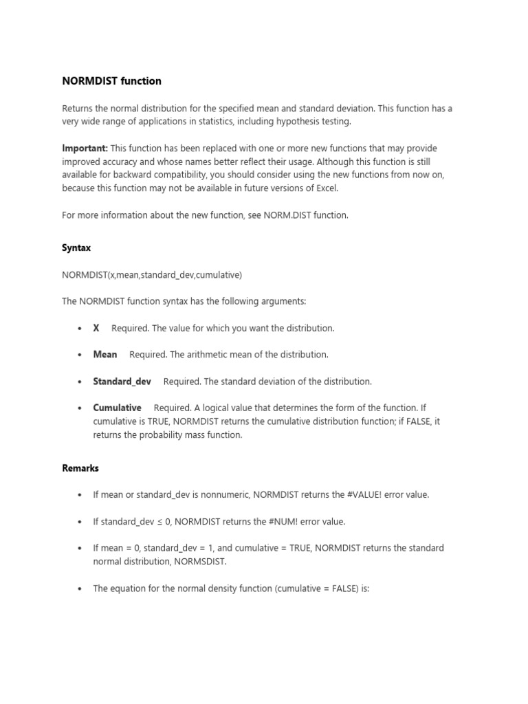 Excel Primer On Common Probability Distributions | PDF | Normal ...