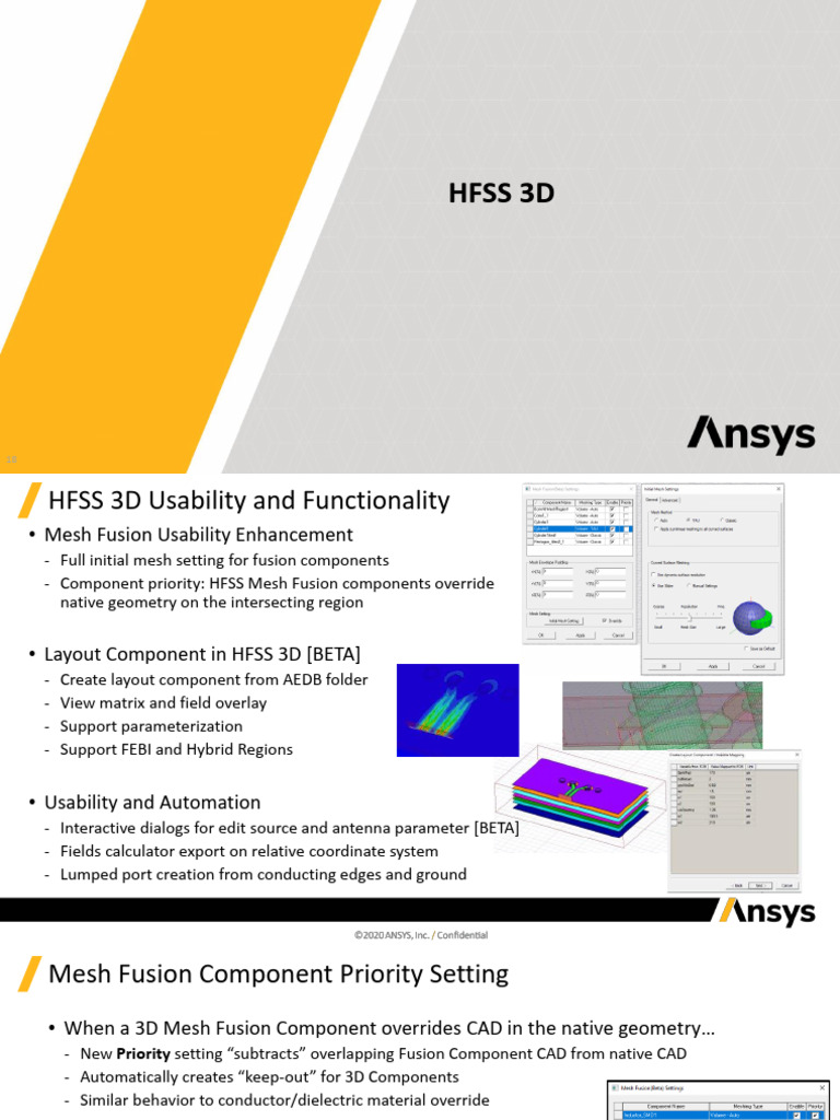HFSS Mesh Fusion Enhancements | PDF | Computer Aided Design ...