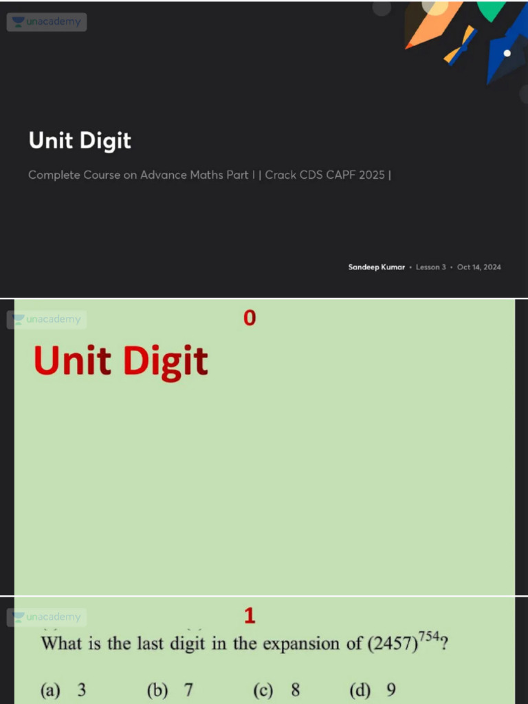 Unit Digit No Anno 1740317331065 | PDF