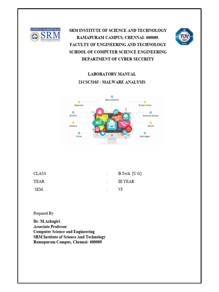 Malware Analysis Laboratory Manual | PDF | Virtual Machine | Windows ...