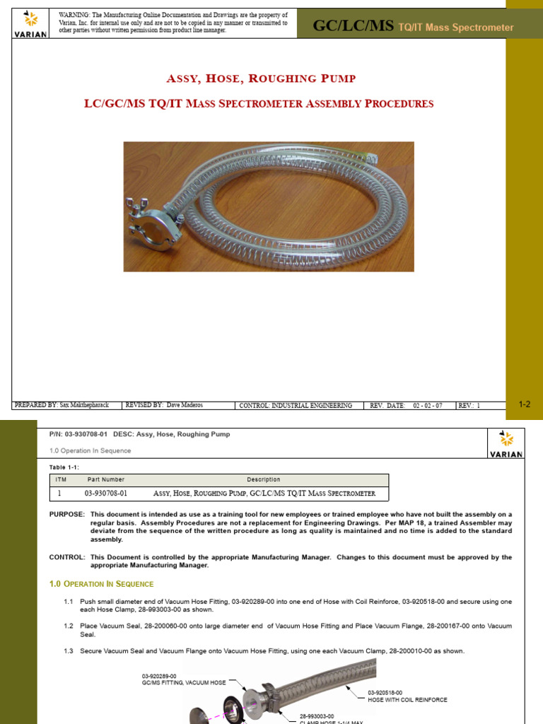 03-930708-01 roughing pump hose | PDF