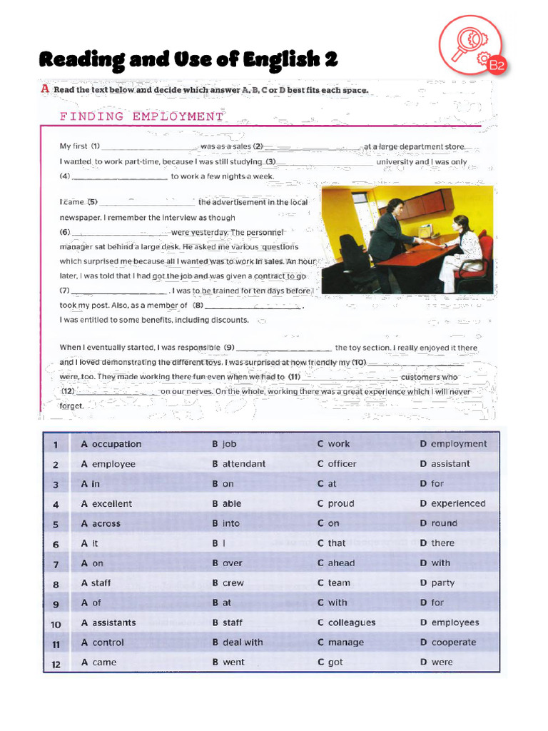 Reading Use of English2 | PDF