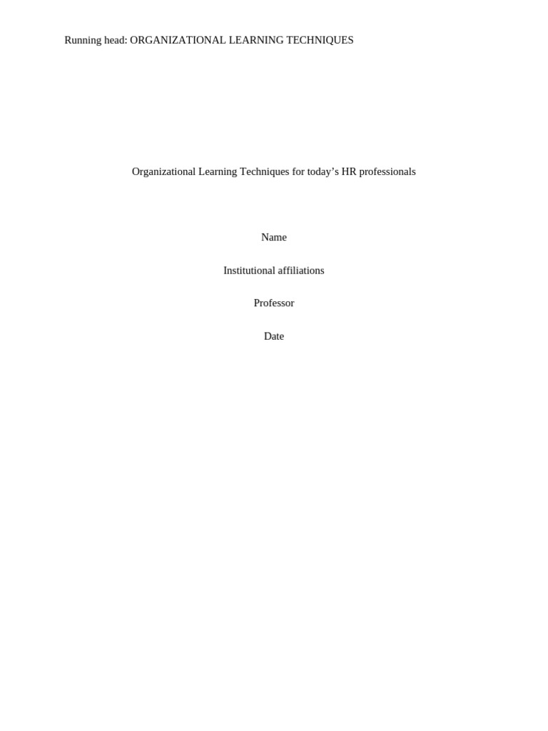 Effective Organizational Learning Strategies | PDF | Decision Making ...