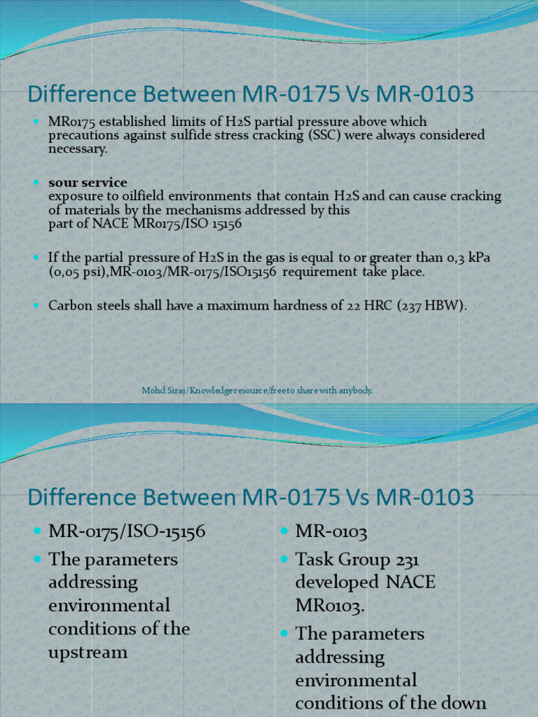 MR-0175 vs MR-0103 Overview | PDF | Oil Refinery | Materials