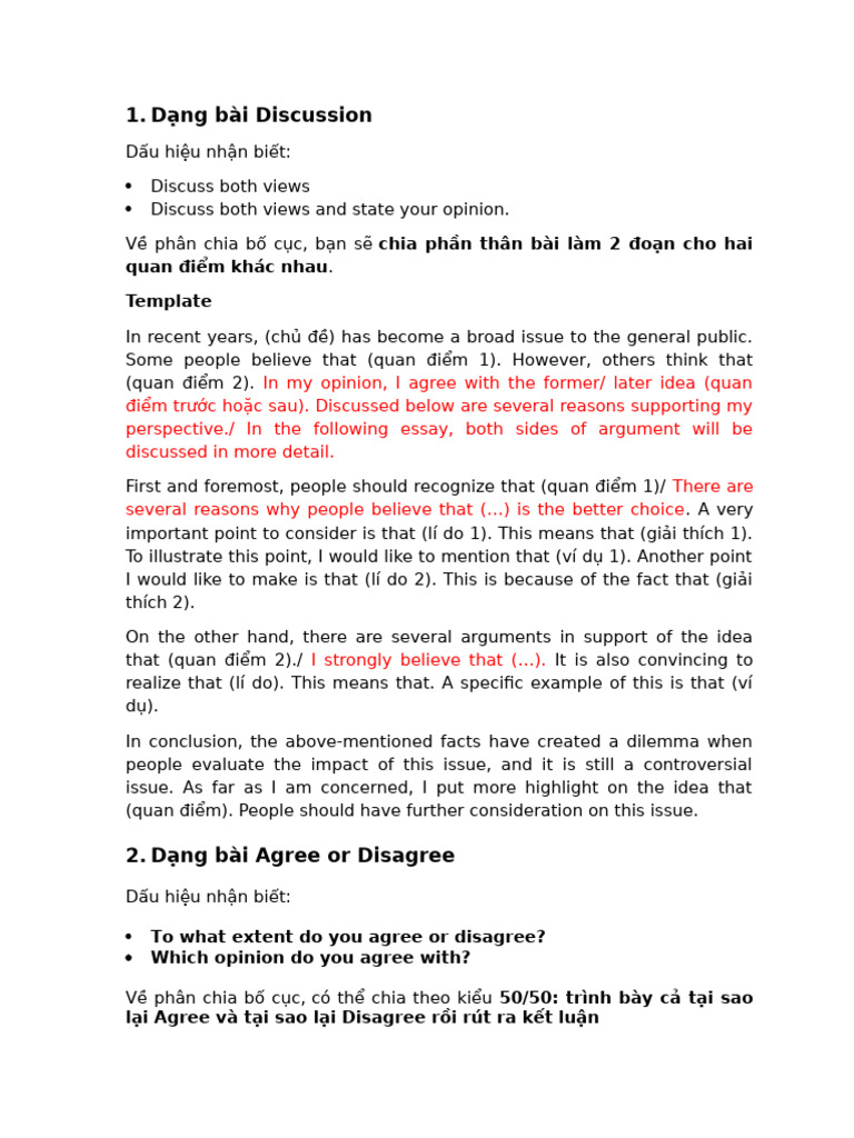 Writing Templates for Discussion Essays | PDF | Cognition