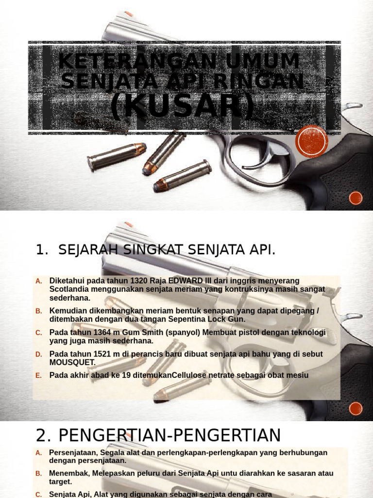 Sejarah dan Jenis Senjata Api Ringan | PDF