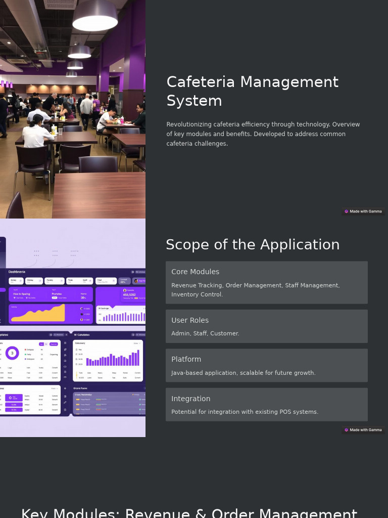 Cafeteria Management System Overview | PDF