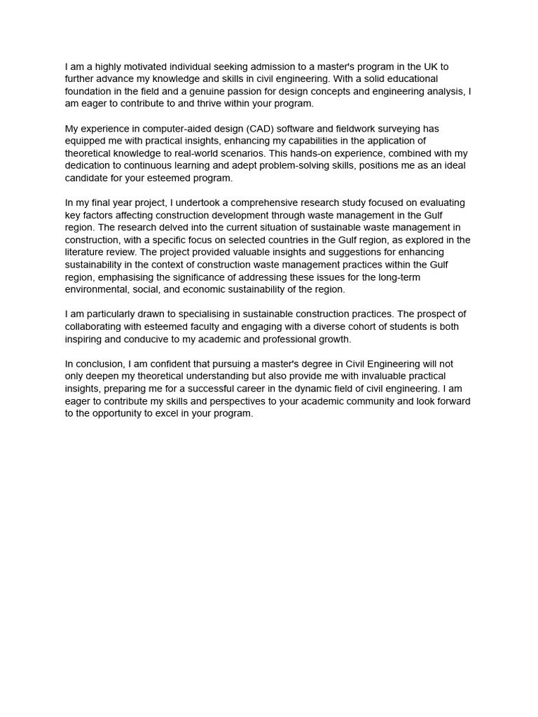 Personal Statement | PDF