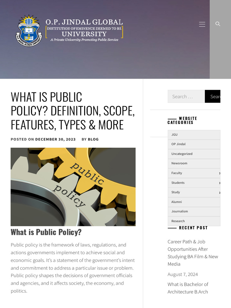 Understanding Public Policy: Scope & Types | PDF | Policy | Economies
