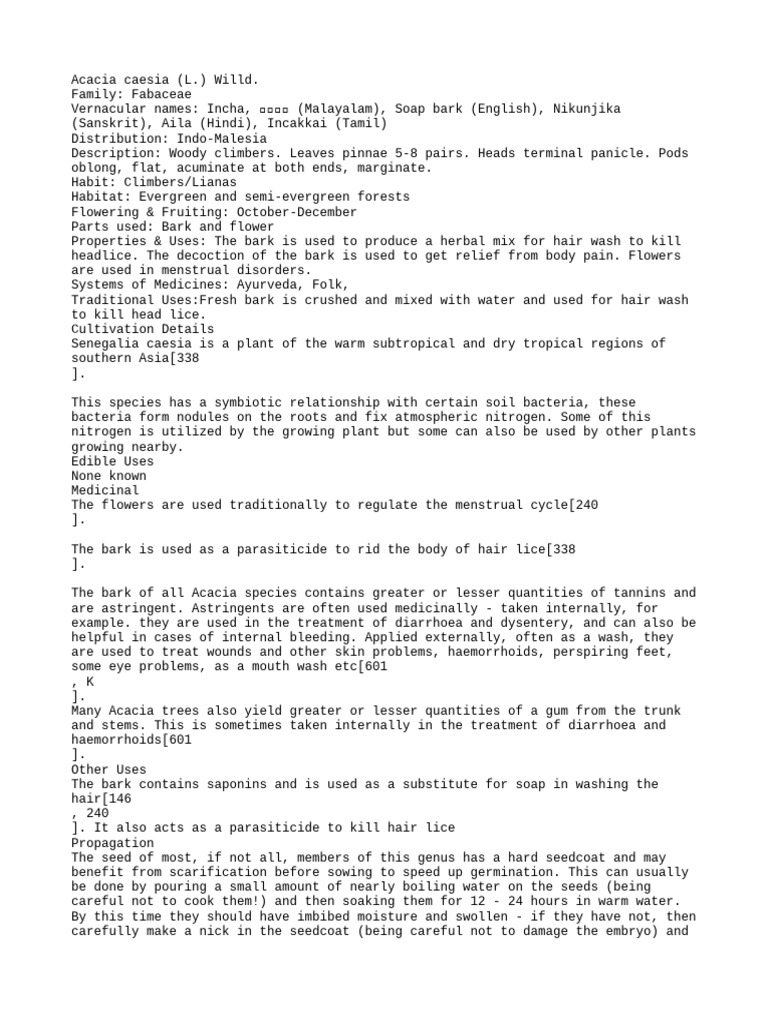 Incha Tree: Uses and Cultivation | PDF | Seed