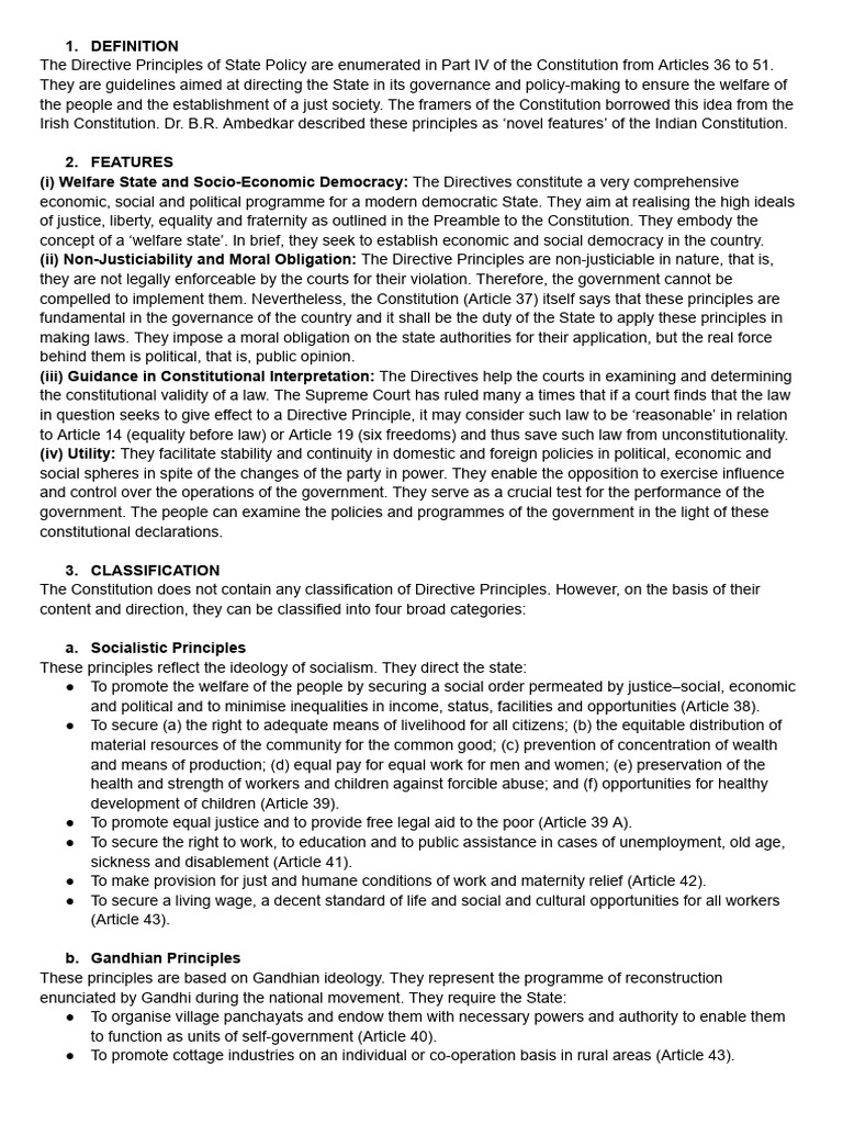 Understanding Directive Principles in India | PDF | Political Science ...