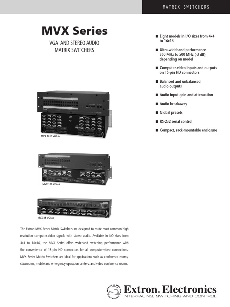MVX seriesRevD | PDF | Decibel | Video