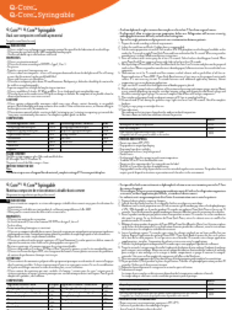Q-Core & Syringable IFU 2INS021BJM Rev.7 09.2023 | PDF | Dental ...