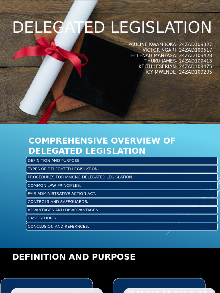 Delegated Legislation | PDF | By Law | Legislation