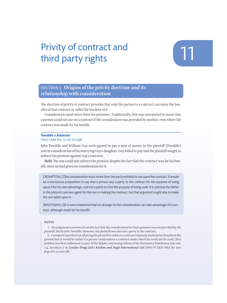 Privity of Contract and Third Party Rights | PDF | Lease | Assignment (Law)