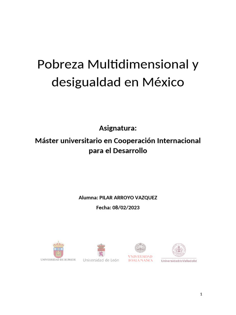 Pobreza y Desigualdad en México 2023 | PDF | Desigualdad social ...