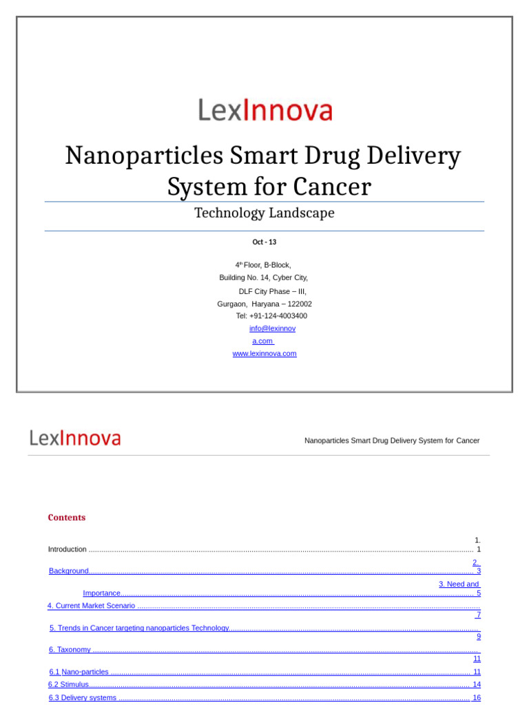Nanoparticle Drug Delivery for Cancer | PDF | Nanomedicine | Nanotechnology