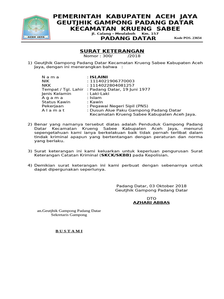 SKCK | PDF