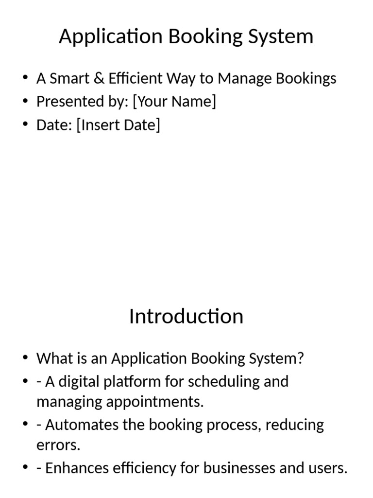 Efficient Application Booking System | PDF | Information Science ...