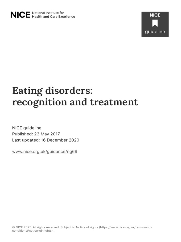 Eating Disorders Treatment Guidelines | PDF | Eating Disorder ...