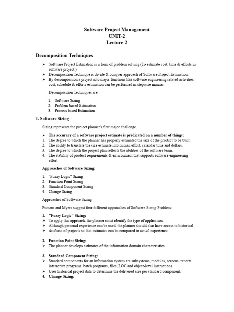 Problem-Based Estimation Techniques | PDF | Software | Estimator