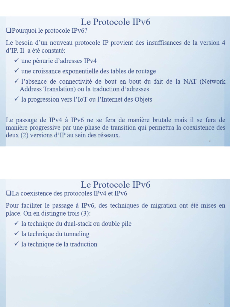 Comprendre le Protocole IPv6 | PDF | I Pv6 | Adresse IP