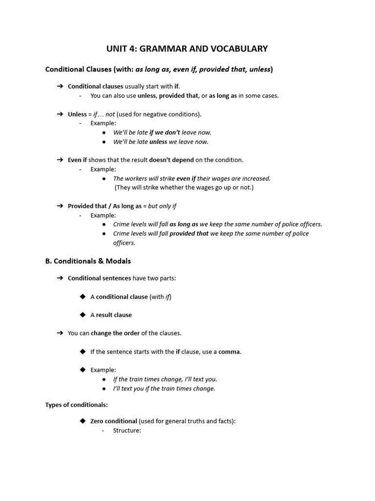 Unit 4 Grammar And Vocabulary Pdf Linguistics Grammar