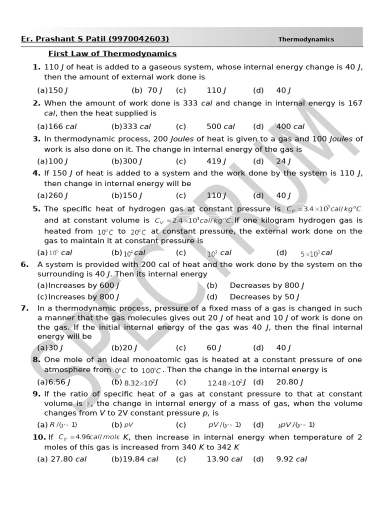 Isothermal Compression of Ideal Gas | PDF | Gases | Heat