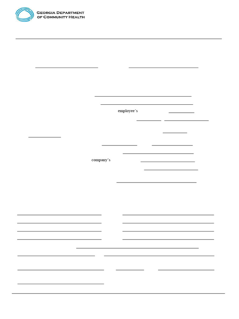 Georgia HIPP Program Employer Form | PDF | Insurance | Employment