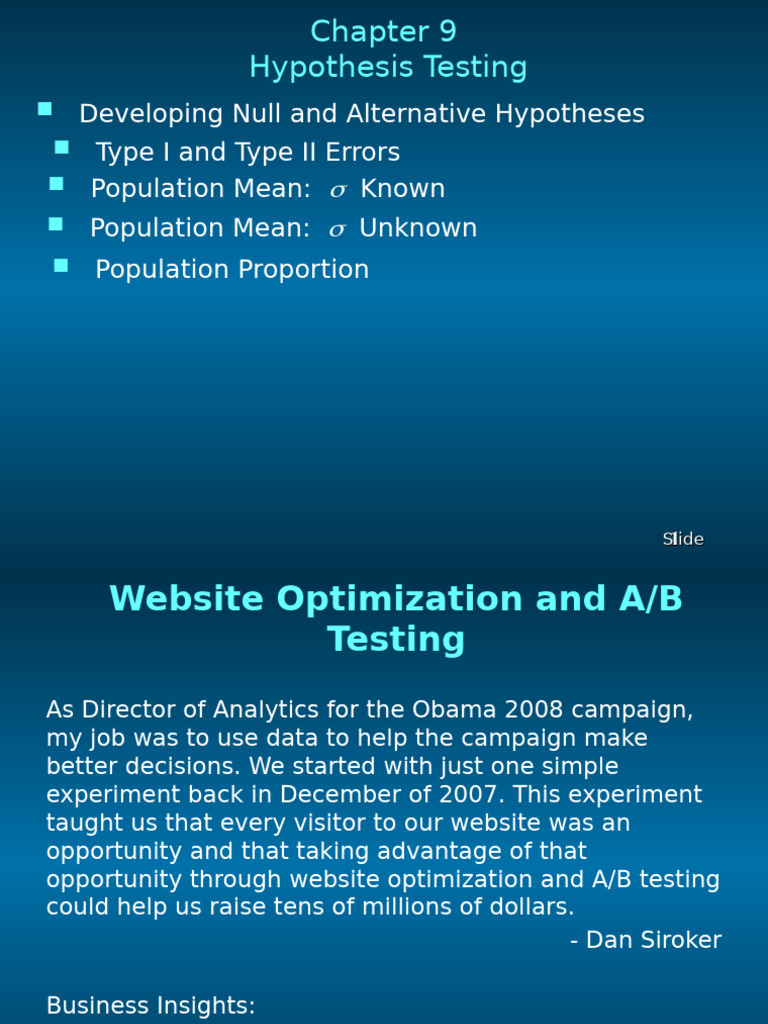 9 Hypothesis Test (Class Version) 1 | PDF | Type I And Type Ii Errors ...