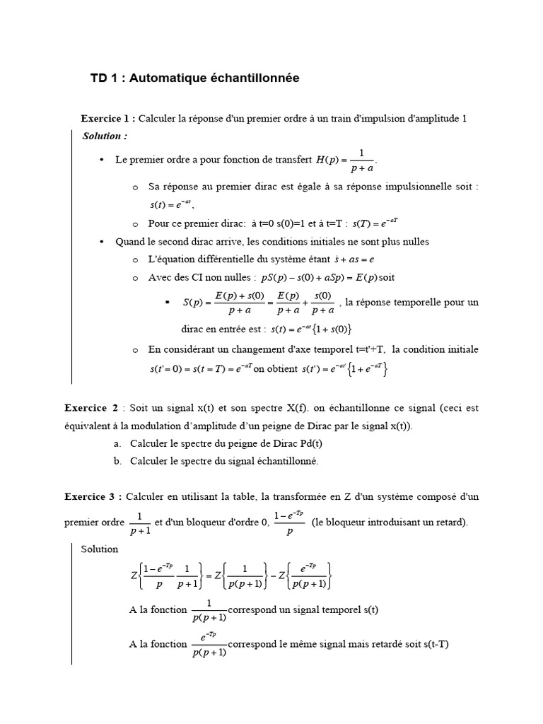 TD Solution Licence | PDF | Objets mathématiques | Analyse mathématique