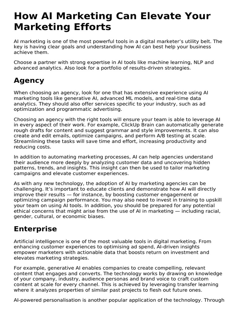 AI Marketing.1741394586 | PDF | Artificial Intelligence | Intelligence ...