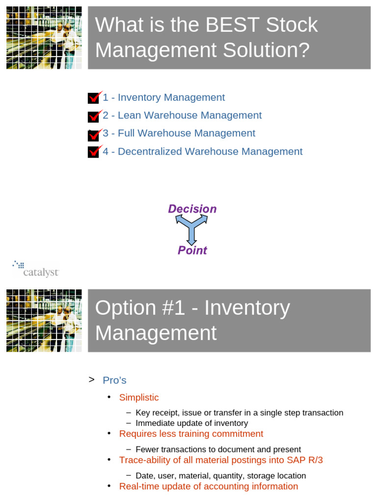 2.present1 - Different Solutions To Manage Stock | PDF | Inventory ...