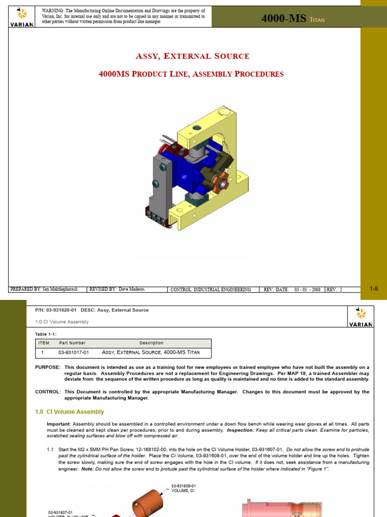 4000-MS Titan External Source Assembly | PDF | Equipment