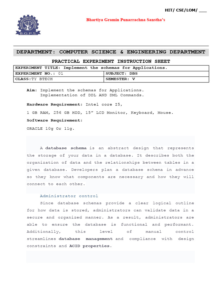 DDL and DML Commands in SQL | PDF | Software Design | Data Model