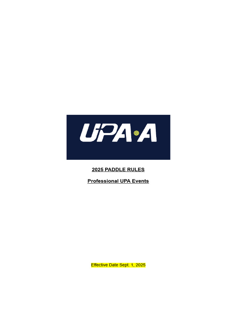 Paddle Specs UPA A Rules 7 | PDF | Regulatory Compliance | Certification